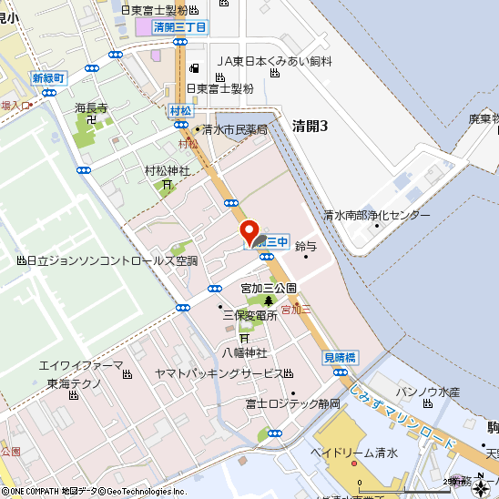 ブリヂストンタイヤサービス西日本(株)　清水店付近の地図